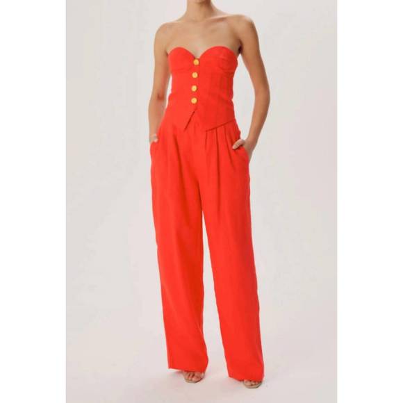 NEW RONNY KOBO krew pants in red - Picture 1 of 5